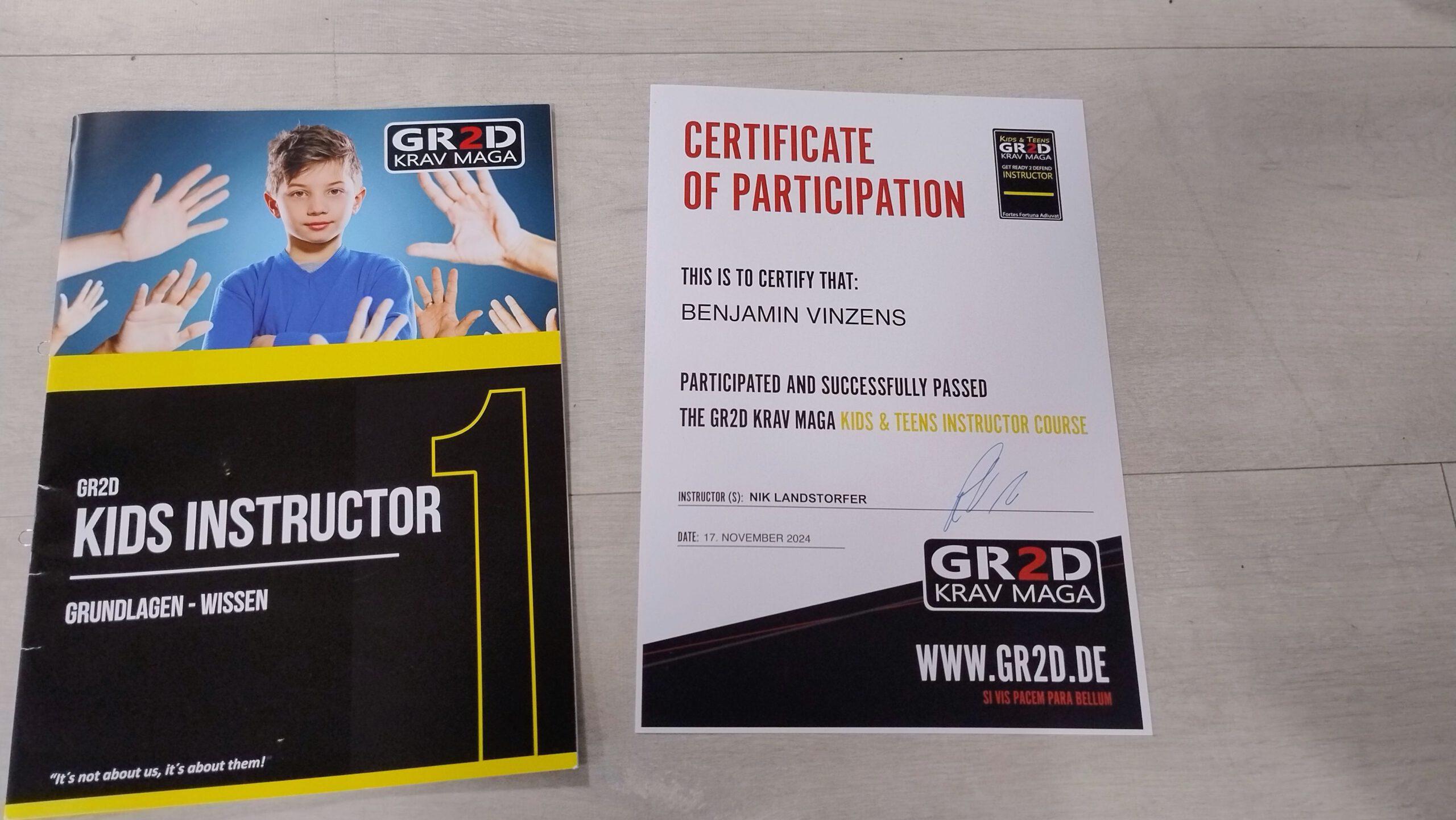 Nachweis GR2D Kids and Teens Instructor