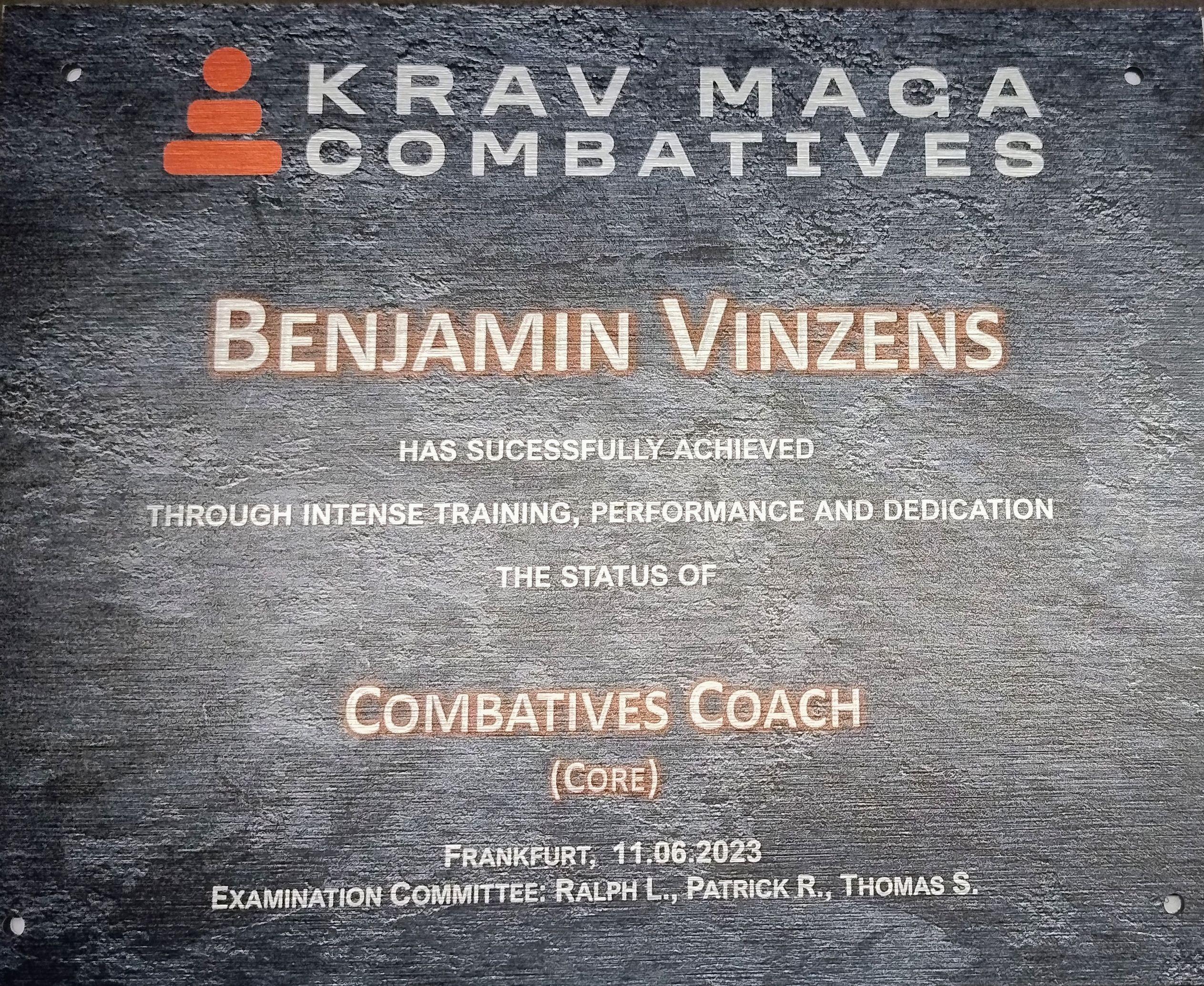 Nachweis Urban Combatives Coach
