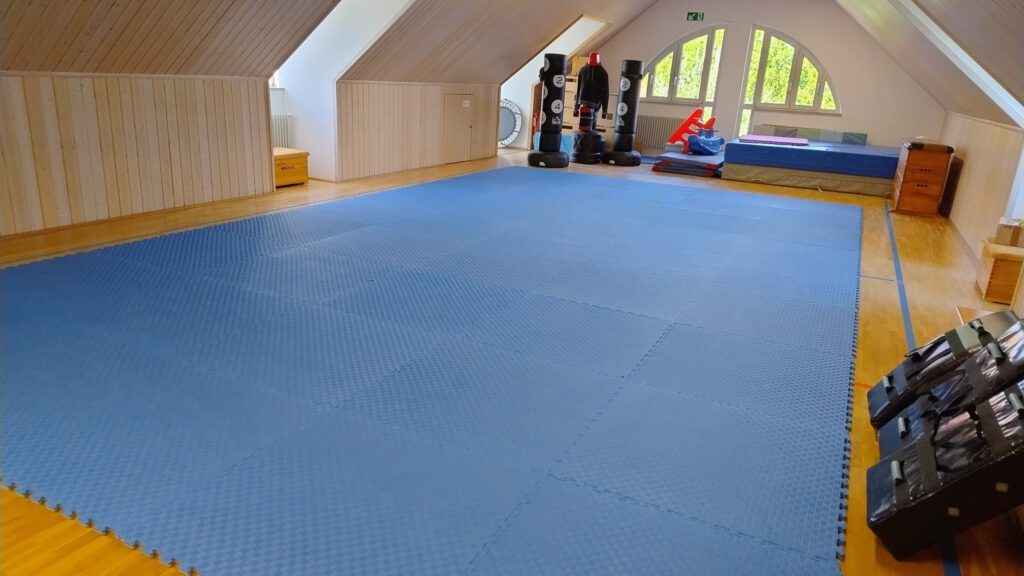 Kinder beim Training im Mattenraum der Alten Schule