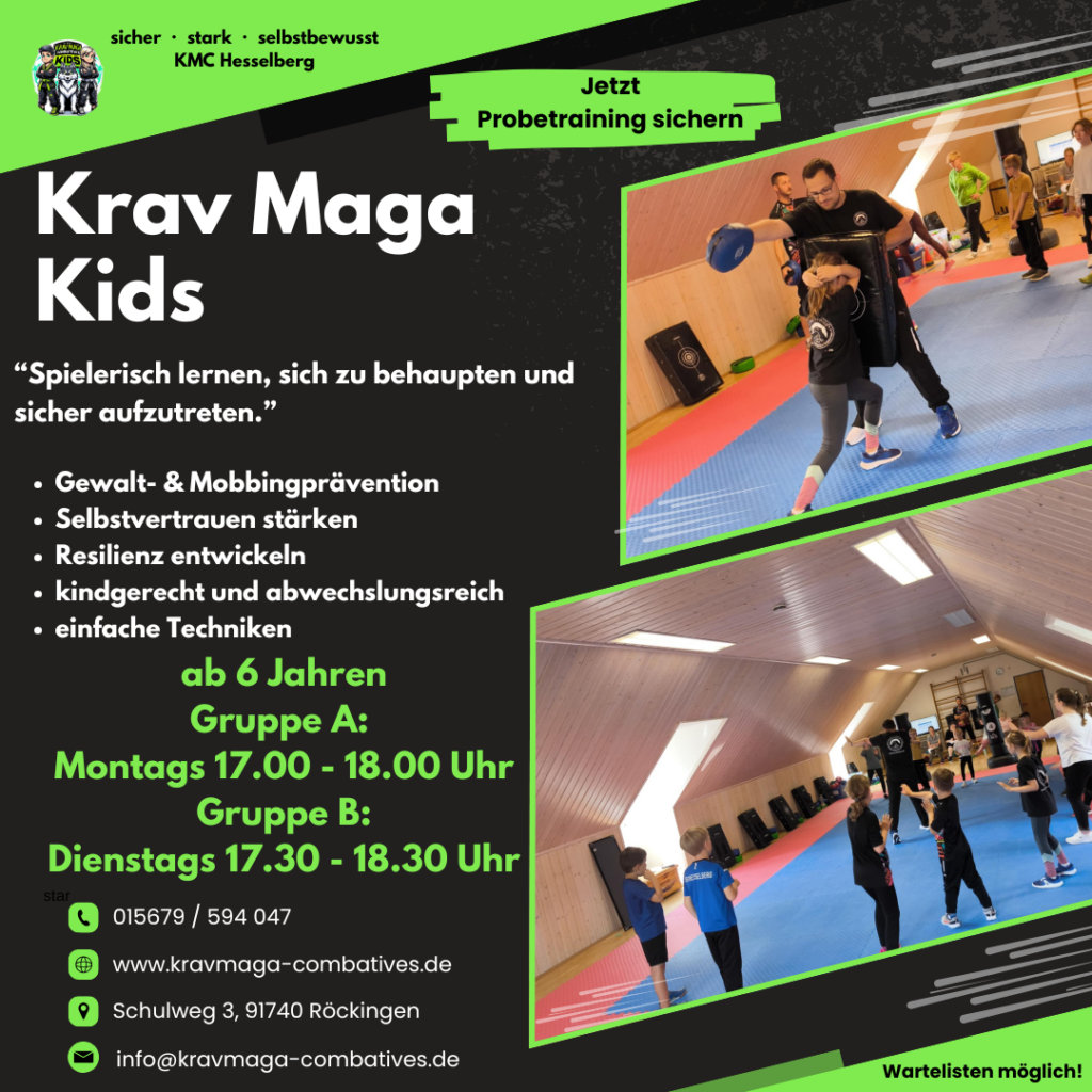 Informationsgrafik zum Kindertraining bei KMC Hesselberg